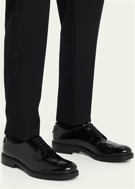 prada derby platform|Brushed leather Derby shoes .